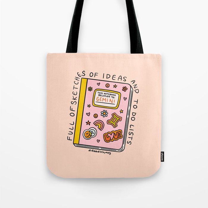 Gemini Notebook Tote Bag Gallery Image 1
