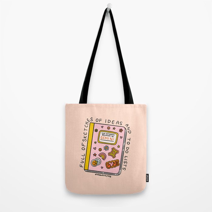 Gemini Notebook Tote Bag Gallery Image 2