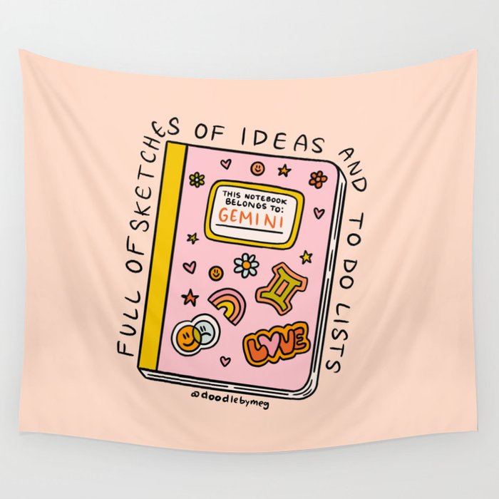 Gemini Notebook Wall Tapestry Gallery Image 1