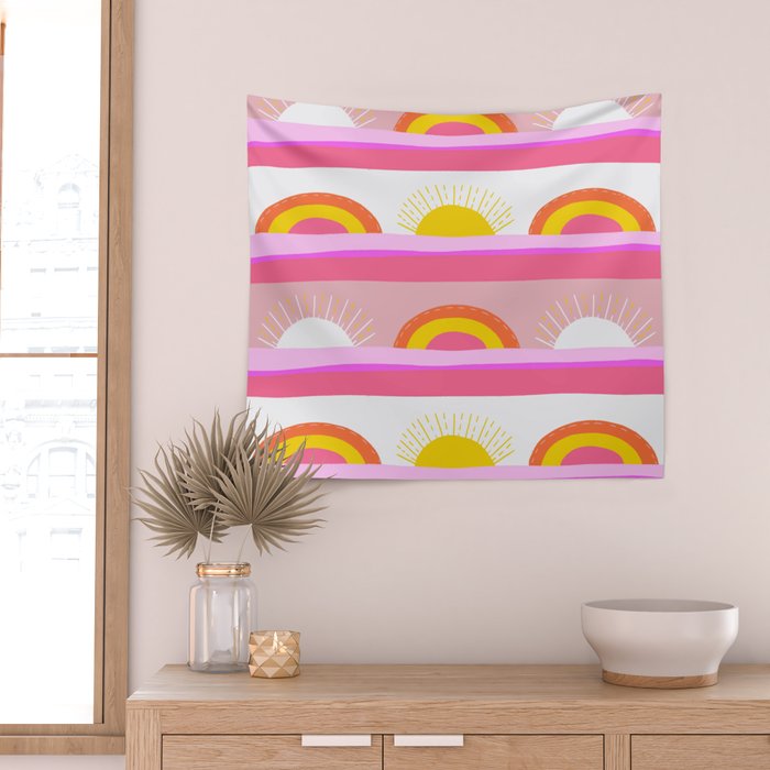sunrise, sunset Wall Tapestry Gallery Image 2
