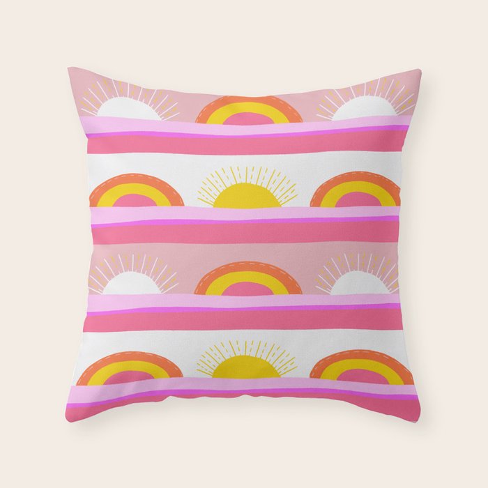 sunrise, sunset Throw Pillow Gallery Image 1