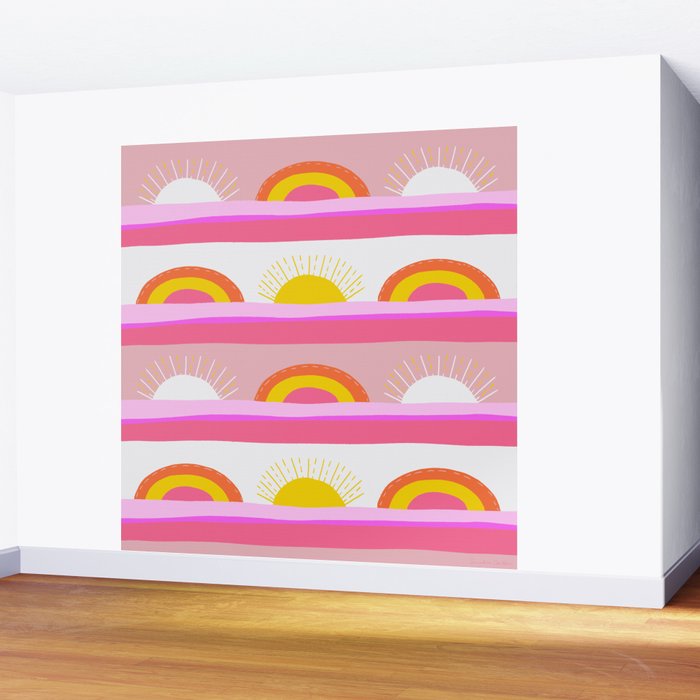 sunrise, sunset Wall Mural Gallery Image 2