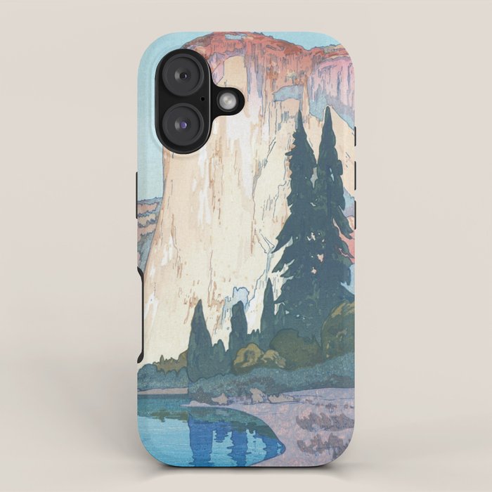 Hiroshi Yoshida, El Capitan Yosemite California United States Of America - Vintage Japanese Woodblock Print Art iPhone Case Gallery Image 1