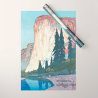 Hiroshi Yoshida, El Capitan Yosemite California United States Of America - Vintage Japanese Woodblock Print Art Wrapping Paper Gallery Image 1