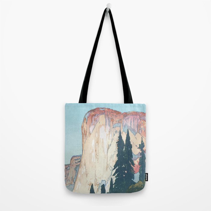 Hiroshi Yoshida, El Capitan Yosemite California United States Of America - Vintage Japanese Woodblock Print Art Tote Bag Gallery Image 2