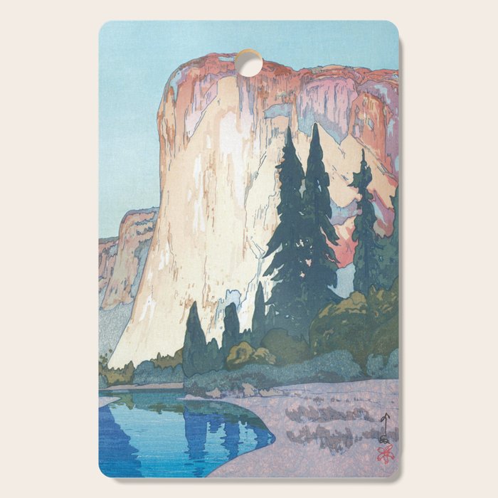 Hiroshi Yoshida, El Capitan Yosemite California United States Of America - Vintage Japanese Woodblock Print Art Cutting Board Gallery Image 1