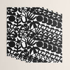 Black and white organic nature art shape pattern Wrapping Paper Gallery Image 3