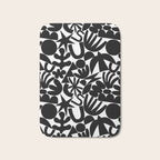 Black and white organic nature art shape pattern Bath Mat Gallery Image 1