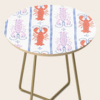 Lobster Stripe Pattern Side Table Gallery Image 2