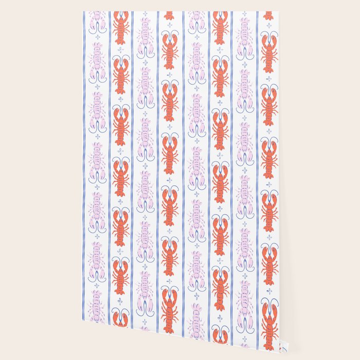 Lobster Stripe Pattern Wallpaper Gallery Image 2