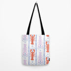 Lobster Stripe Pattern Tote Bag Gallery Image 2