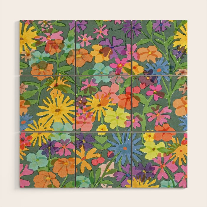 Garden at Night Wood Wall Art Gallery Image 1