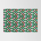 Christmas Checks Pattern - Green Red and Pink Rug Gallery Image 2