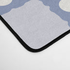 Retro Daisy Flower Checker in Blue  Desk Mat Gallery Image 4