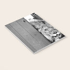 Beware of Dog black and white photograph of attack lion humorous black and white photography Notebook Gallery Image 3