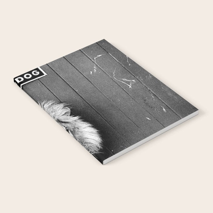 Beware of Dog black and white photograph of attack lion humorous black and white photography Notebook Gallery Image 2