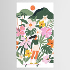Surfing in garden Tablecloth Gallery Image 2