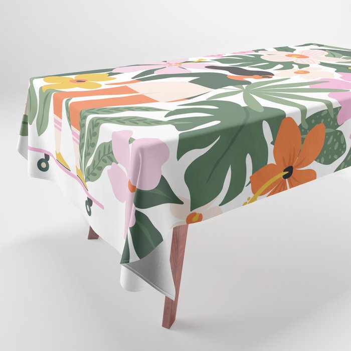 Surfing in garden Tablecloth Gallery Image 1