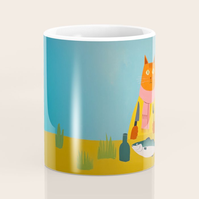 Hungry Cats Fish Feast Coffee Mug Gallery Image 4