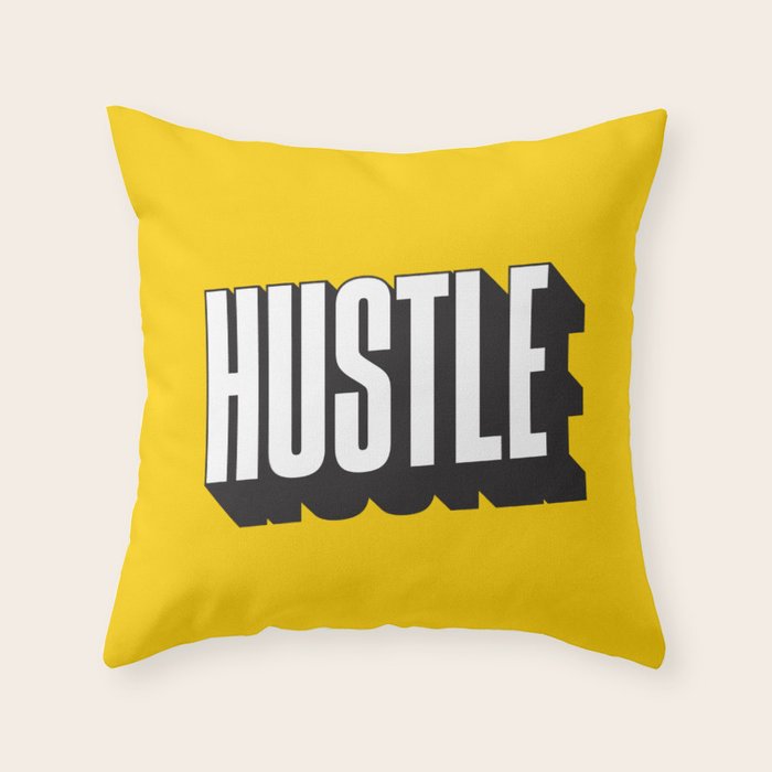 Hustle Pop Art Throw Pillow Gallery Image 6