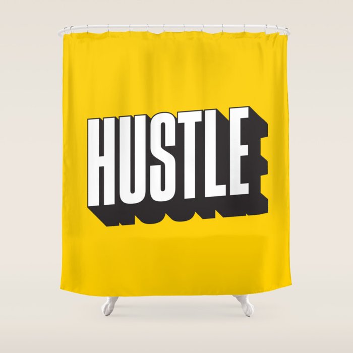 Hustle Pop Art Shower Curtain Gallery Image 1