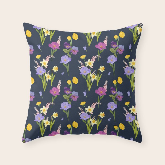 Floral Abundance Throw Pillow Gallery Image 1