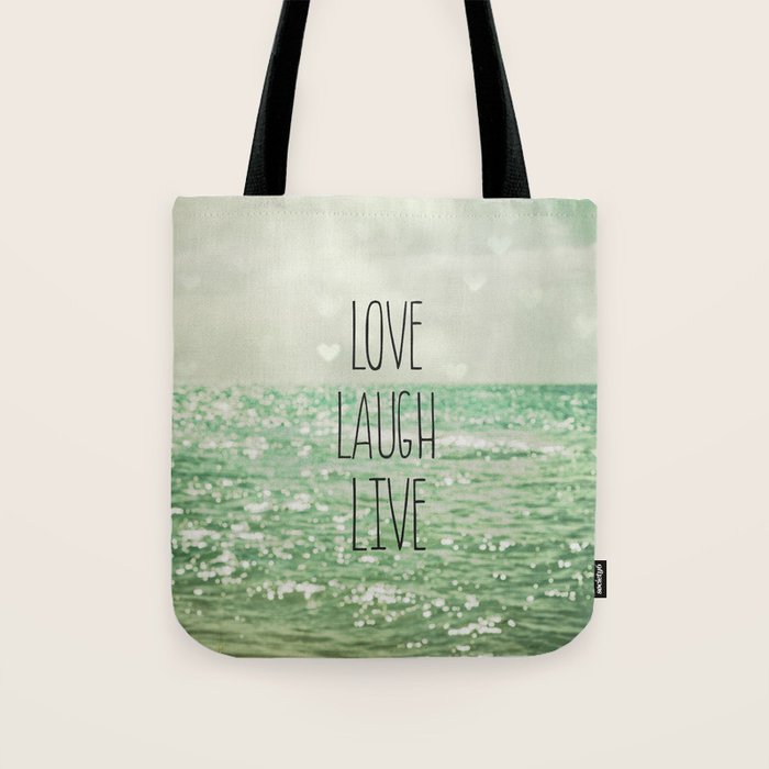 Love Laugh Live Tote Bag Gallery Image 1