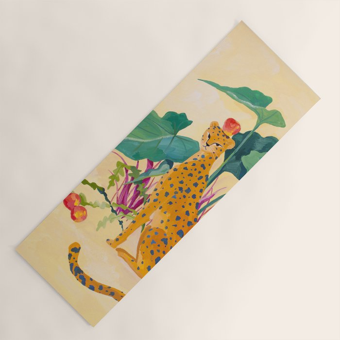 Cheetah and Apples Yoga Mat Gallery Image 1