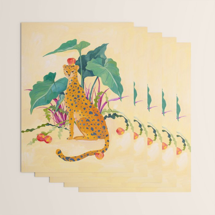 Cheetah and Apples Wrapping Paper Gallery Image 3
