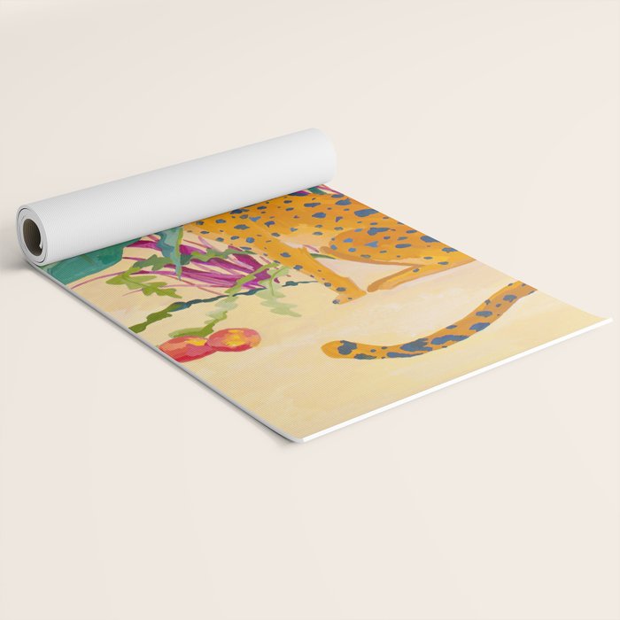 Cheetah and Apples Yoga Mat Gallery Image 2