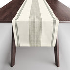 ivy stripes - cream and olive green Table Runner Gallery Image 1