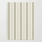 ivy stripes - cream and olive green Poster Gallery Image 4