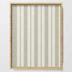 ivy stripes - cream and olive green Serving Tray Gallery Image 1