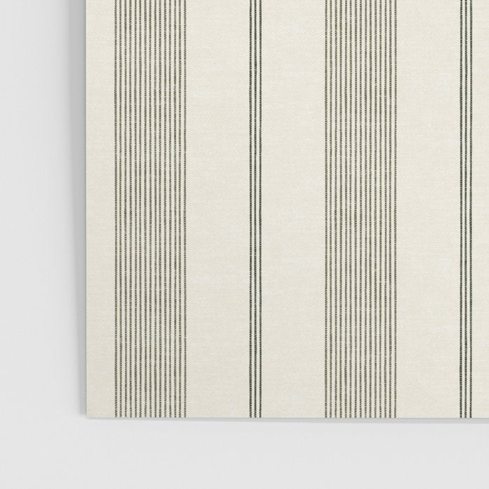 ivy stripes - cream and olive green Poster Gallery Image 3