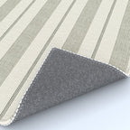 ivy stripes - cream and olive green Rug Gallery Image 4