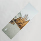 Snow + Golden Pine Photography Landscape Wall Decor, Scenic Nature Yoga Mat Gallery Image 1