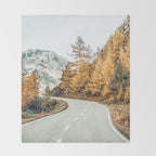 Snow + Golden Pine Photography Landscape Wall Decor, Scenic Nature Throw Blanket Gallery Image 2