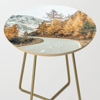 Snow + Golden Pine Photography Landscape Wall Decor, Scenic Nature Side Table Gallery Image 2