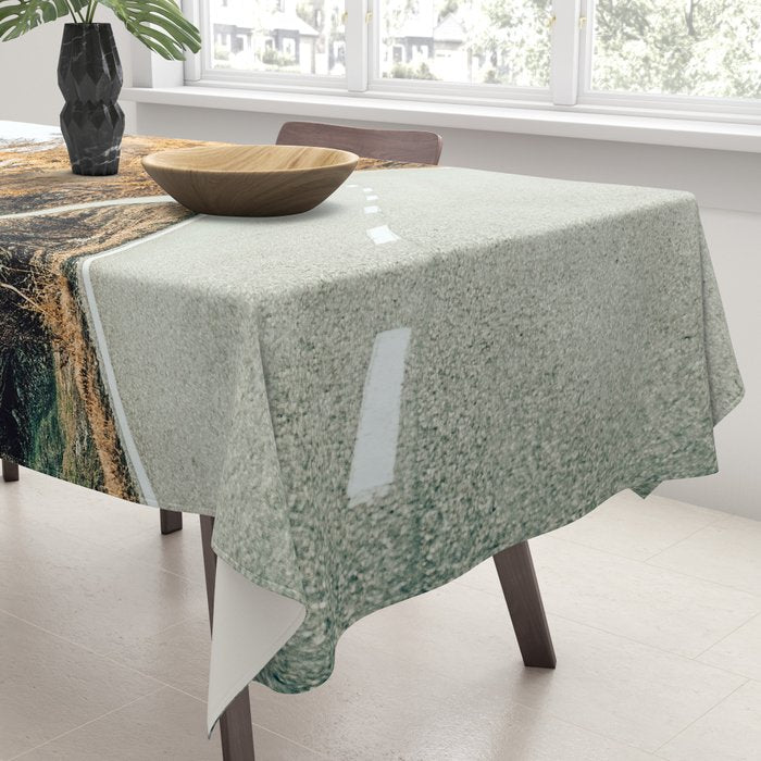 Snow + Golden Pine Photography Landscape Wall Decor, Scenic Nature Tablecloth Gallery Image 3