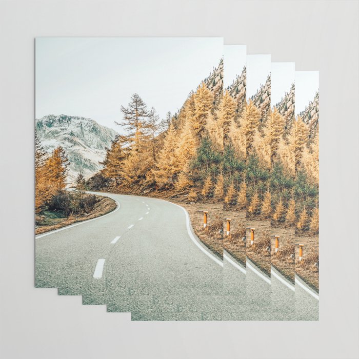 Snow + Golden Pine Photography Landscape Wall Decor, Scenic Nature Wrapping Paper Gallery Image 3