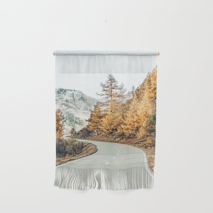 Snow + Golden Pine Photography Landscape Wall Decor, Scenic Nature Wall Hanging Gallery Image 1