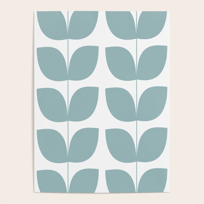Mid Century Modern Leaves 01 Poster Gallery Image 4