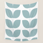 Mid Century Modern Leaves 01 Wall Tapestry Gallery Image 4