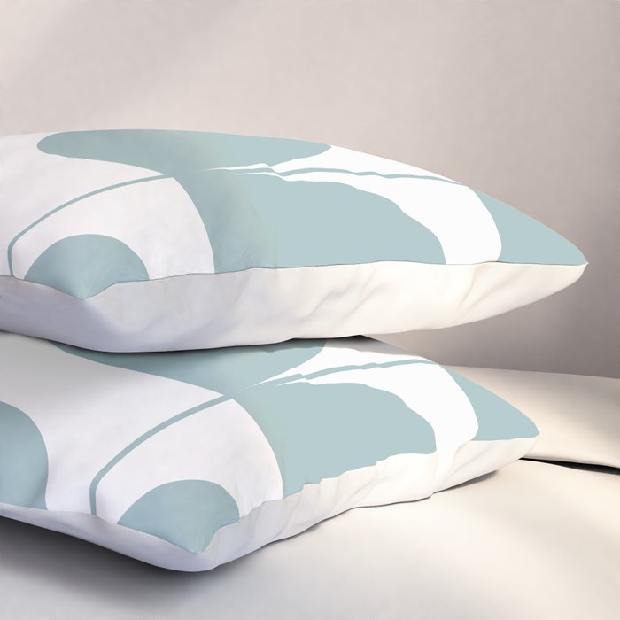 Mid Century Modern Leaves 01 Pillow Sham Gallery Image 3