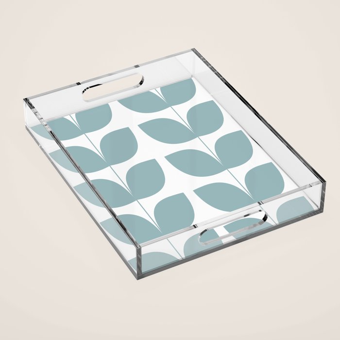 Mid Century Modern Leaves 01 Acrylic Tray Gallery Image 1