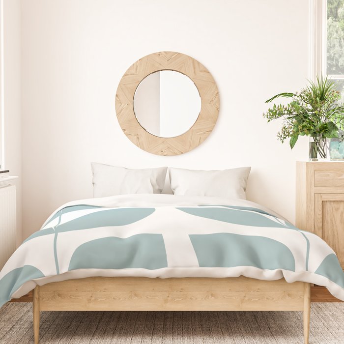 Mid Century Modern Leaves 01 Duvet Cover Gallery Image 3