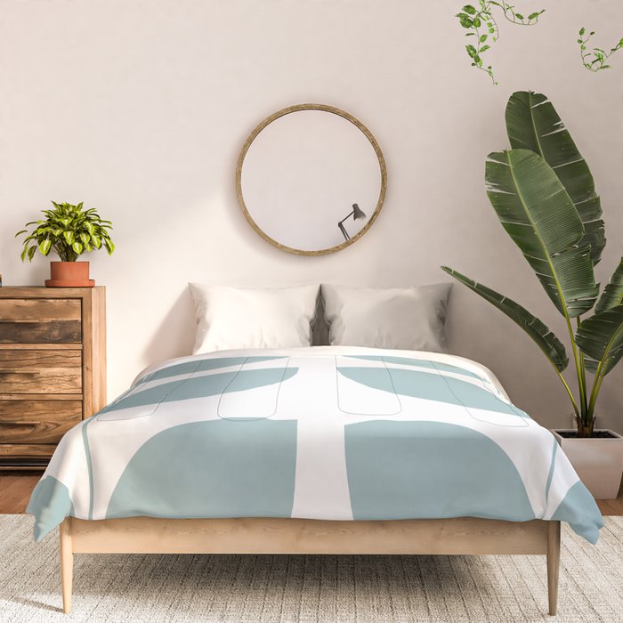 Mid Century Modern Leaves 01 Comforter Gallery Image 3