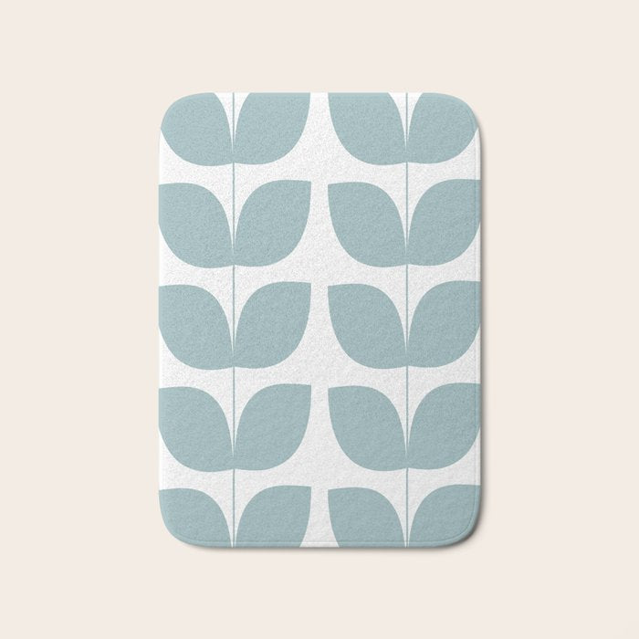 Mid Century Modern Leaves 01 Bath Mat Gallery Image 1