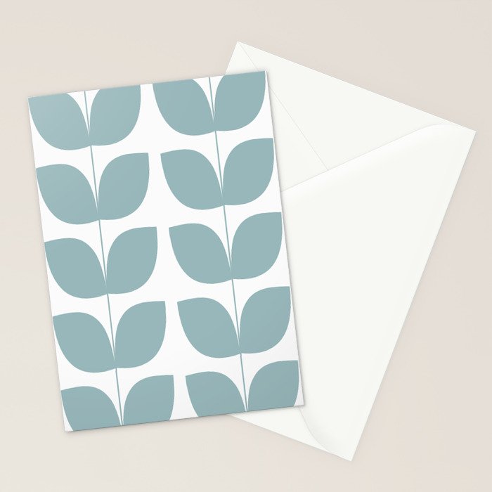 Mid Century Modern Leaves 01 Stationery Card Gallery Image 2