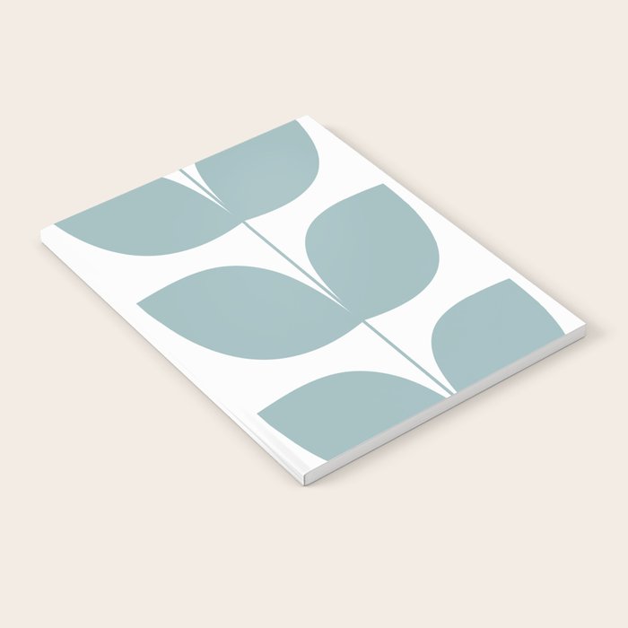 Mid Century Modern Leaves 01 Notebook